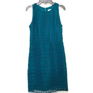 LOFT PETITE crochet lace sheath dress